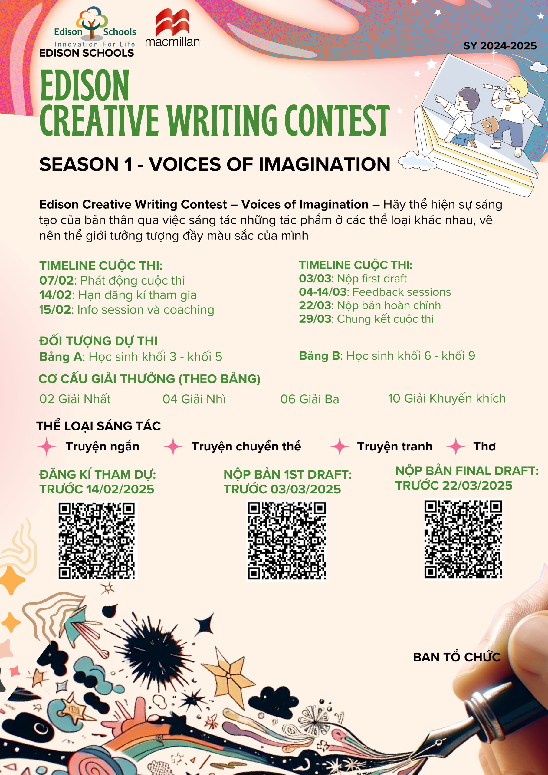 EDISON SCHOOLS PHÁT ĐỘNG CUỘC THI EDISON CREATIVE WRITING CONTEST – VOICES OF IMAGINATION